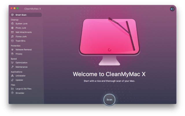 El escáner de virus de terceros de CleanMyMac.